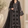 Midnight Bloom – Embroidered 3-Piece Luxury Suit