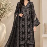 Midnight Bloom – Embroidered 3-Piece Luxury Suit